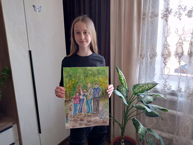 Школьница из Почепского района стала лауреатом областного онлайн-конкурса детского рисунка