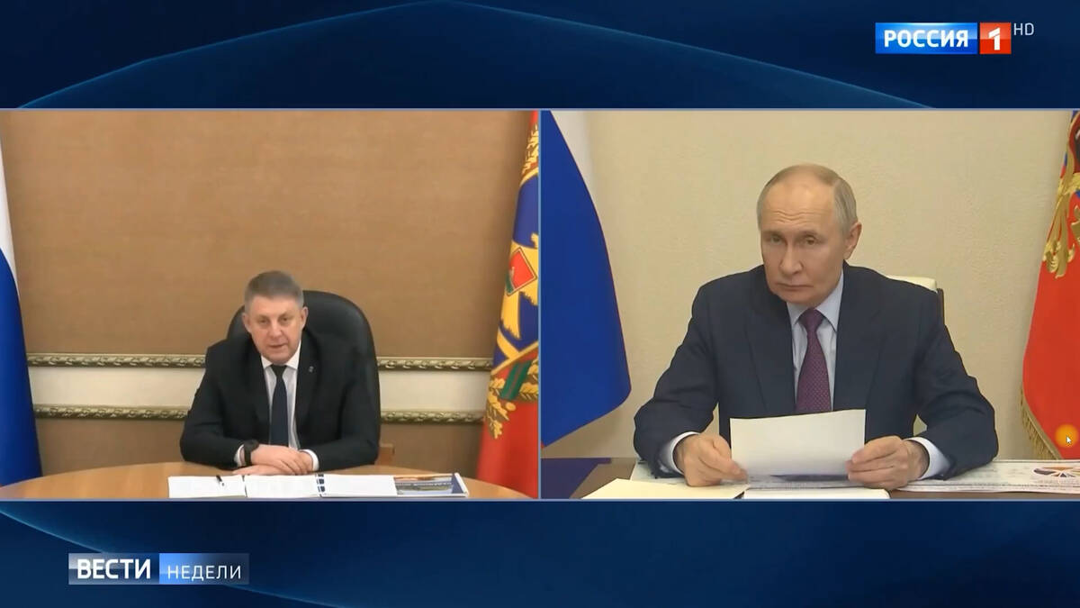 «Вести недели» осветили разговор Владимира Путина и Александра Богомаза
