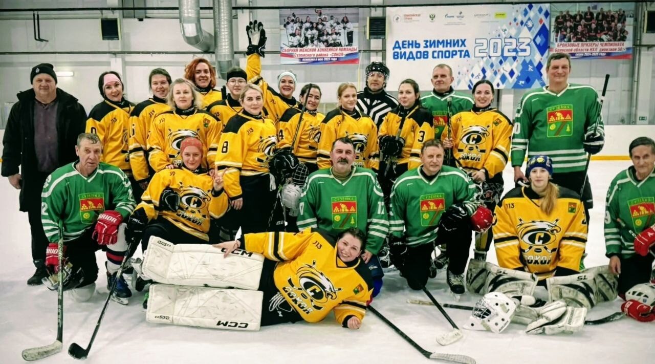 Яркий хоккейный матч состоялся на ледовой арене в Суземском районе